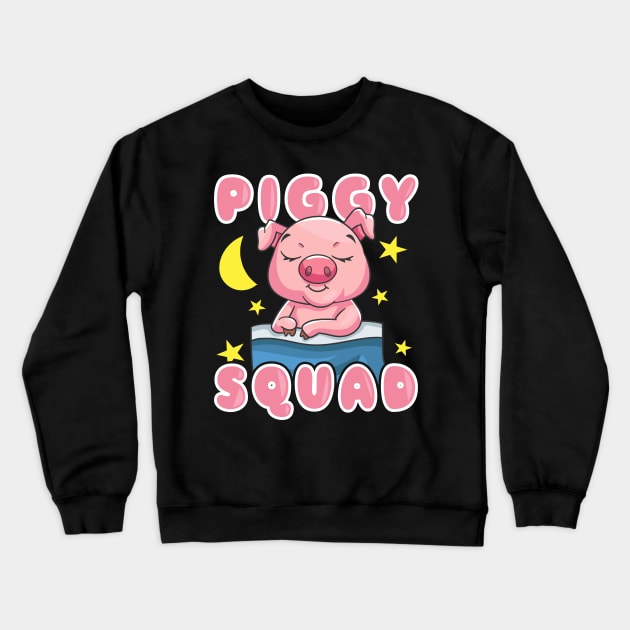 Piggy Squad Pigs Farm Animals Crewneck Sweatshirt by E